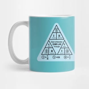 Electrical ohms Law Triangle formula Chart For Electrical Engineering Students Electricians Electrical Engineer and Physics Students Mug